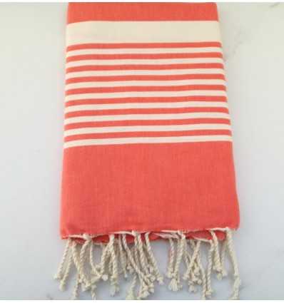 arthur Coral red beach towel