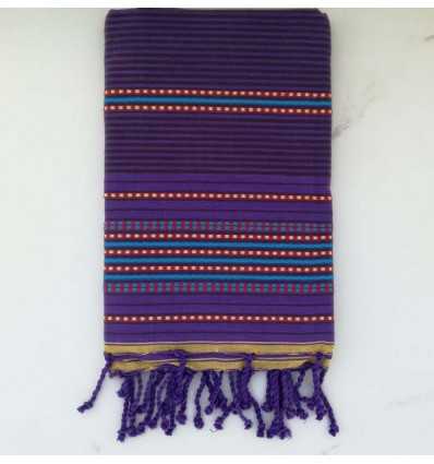arabesque Royal purple beach towel