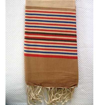 Ziwane 5 colors brown red fouta