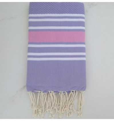 honeycomb light purple striped light pink beach towel