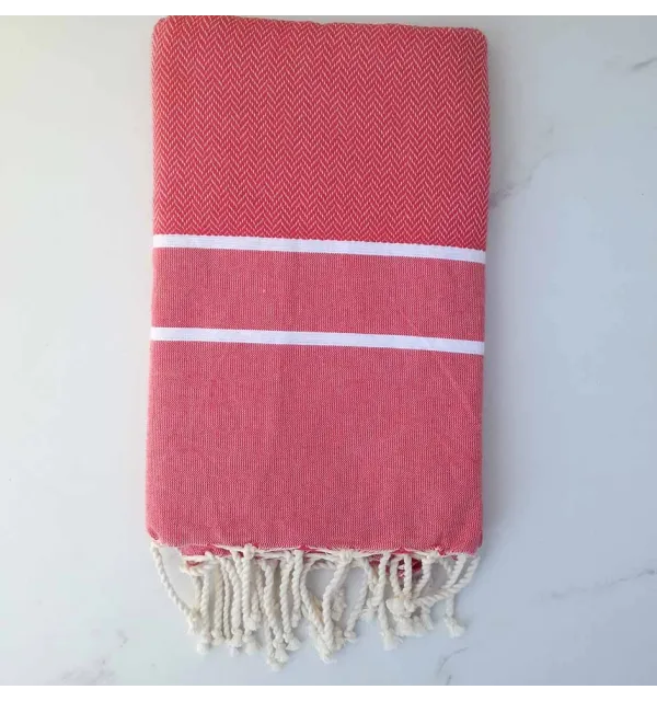 chevron Raspberry pink fouta 