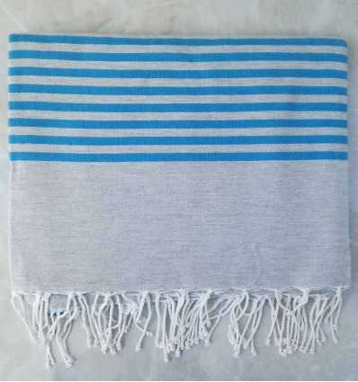 blue with stripes throw