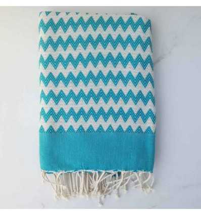 zigzag Blue Bolt beach towel