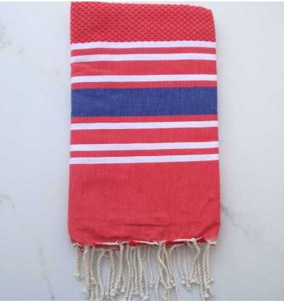honeycomb  red striped blue fouta