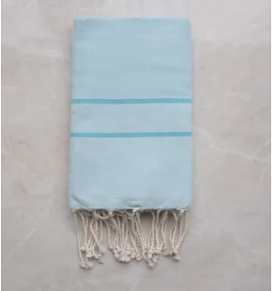 Light blue striped blue chevron beach towel 