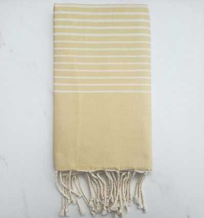 Towel Flat vanilla striped