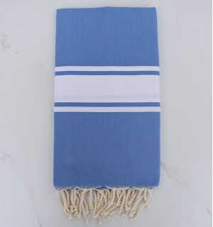 Cornflower blue beach towel 