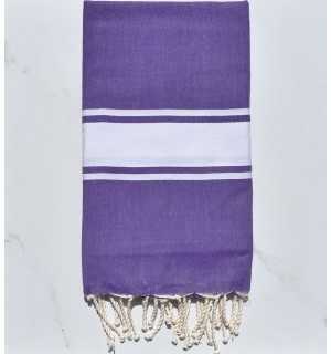 Beach Towel purple amethyst Fouta Tunisia - 1 2