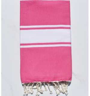 Beach Towel pink chewing gum Fouta Tunisia - 1 2