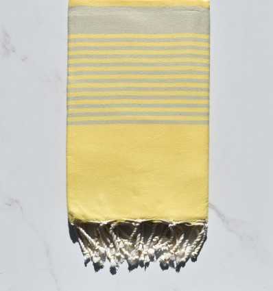 Beach Towel light yellow arthur striped light taupe