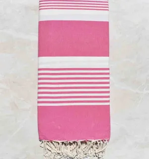 Bedspreads candy pink Fouta Tunisia - 1 2