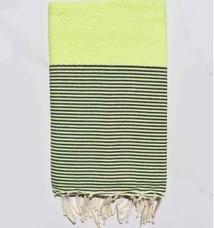 honeycomb fluo striped anthracite beach towel 