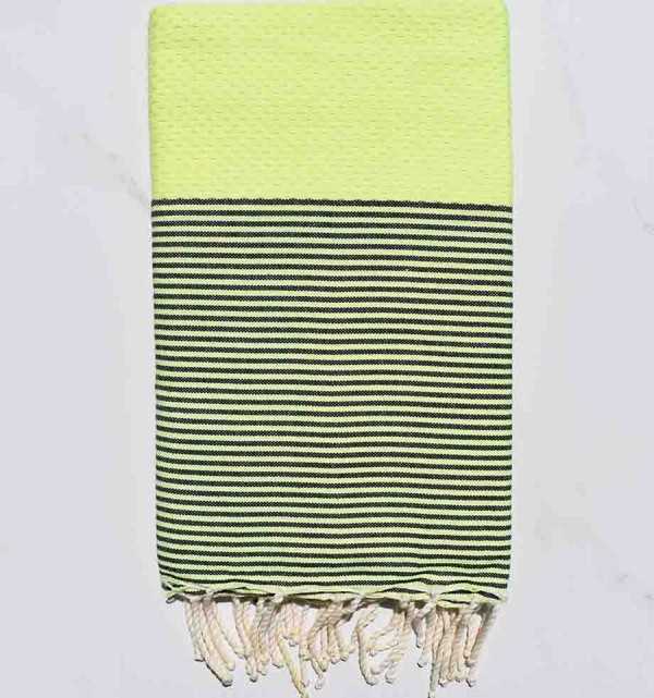honeycomb fluo striped anthracite beach towel 