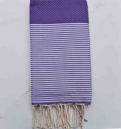Honeycomb violet beach towel