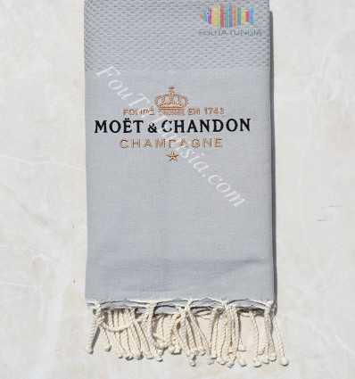 Beach towel embroidered Moët & Chandon