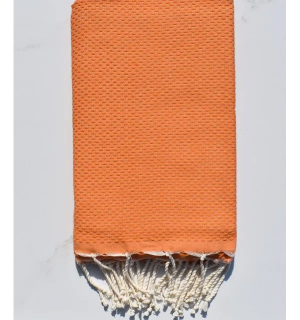 Plain honeycomb orange fouta 