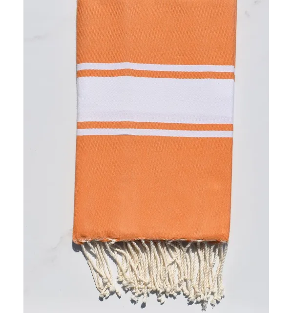 Flat orange Beach towel 