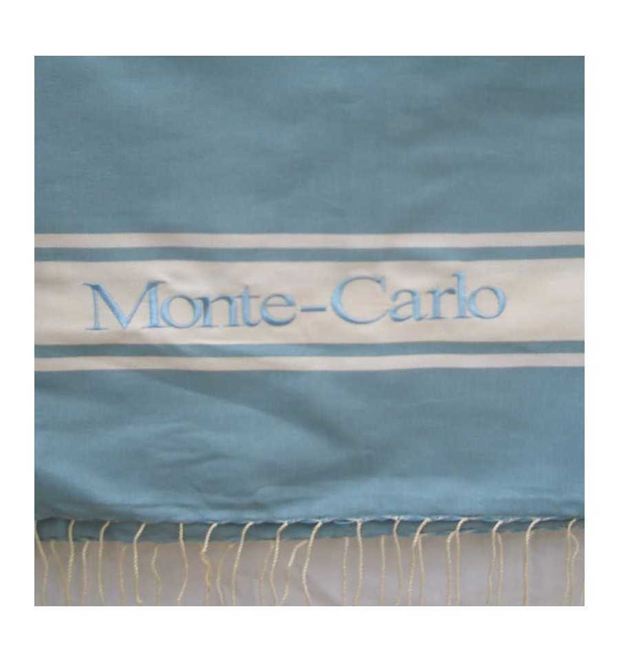 Monte-Carlo embroidered beach towel 