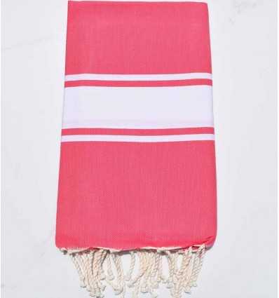 Flat Strawberry pink beach towel