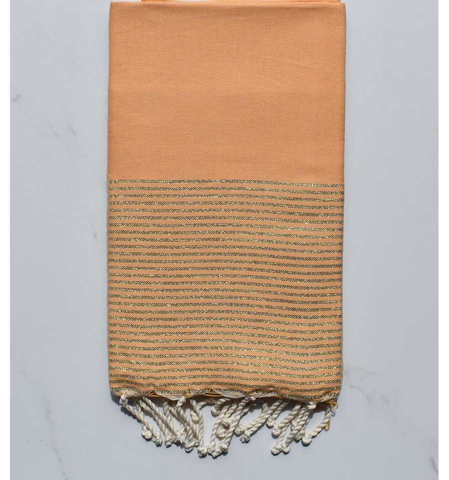 Aurora yellow lurex beach towel 
