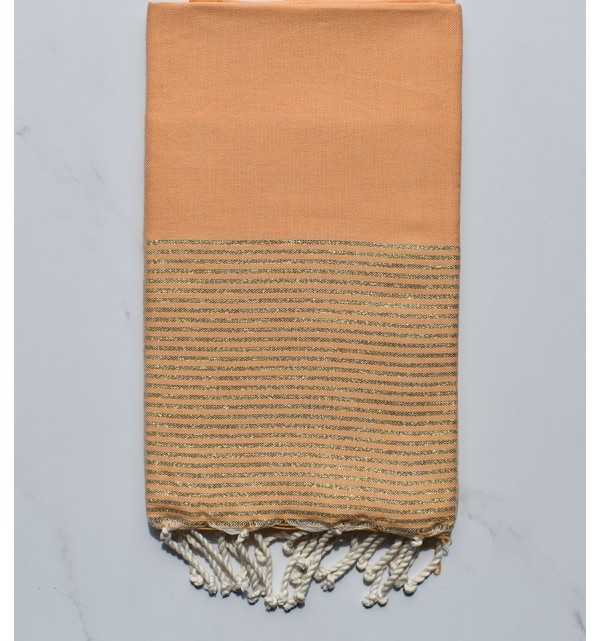 Aurora yellow lurex beach towel 