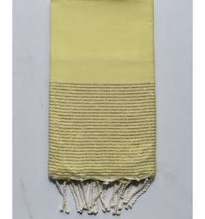 Canary yellow lurex beach towel 