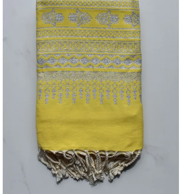 Yellow khomsa beach towel 
