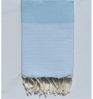 Honeycomb pastel blue fouta 