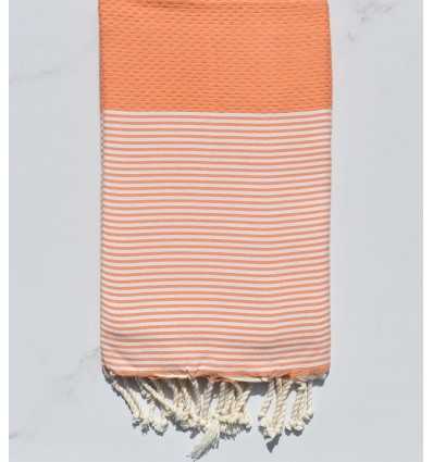honeycomb royal orange beach towel