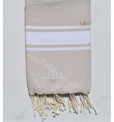  personalized beach towel light taupe color