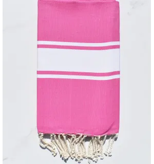 Flat Pink dark Fouta  - 1 2