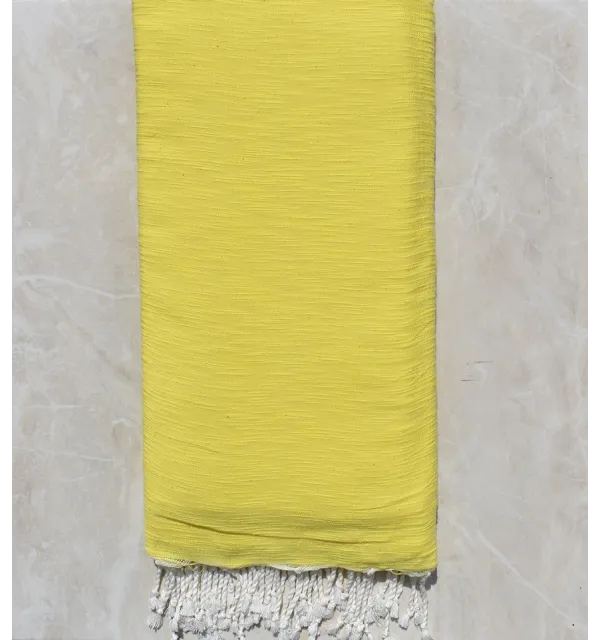 Lemon yellow flamed throw 