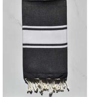 Flat anthracite grey fouta 