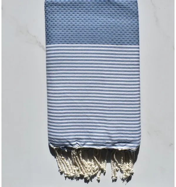 honeycomb vista blue beach towel 