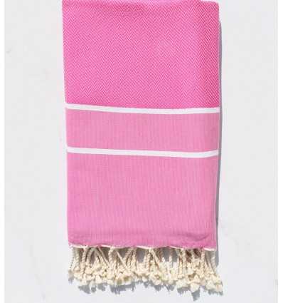 Candy pink chevron beach towel
