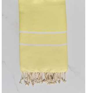 Light yellow chevron beach towel 
