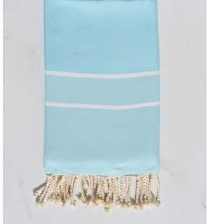 Azure blue chevron beach towel 