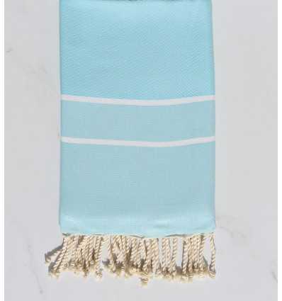 Azure blue chevron beach towel