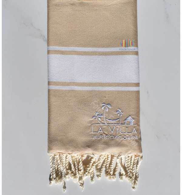 beach towel embroidered  LA VILLA 