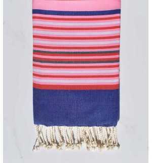 light pink, blue jeans, red, light gray and slate beach towel 