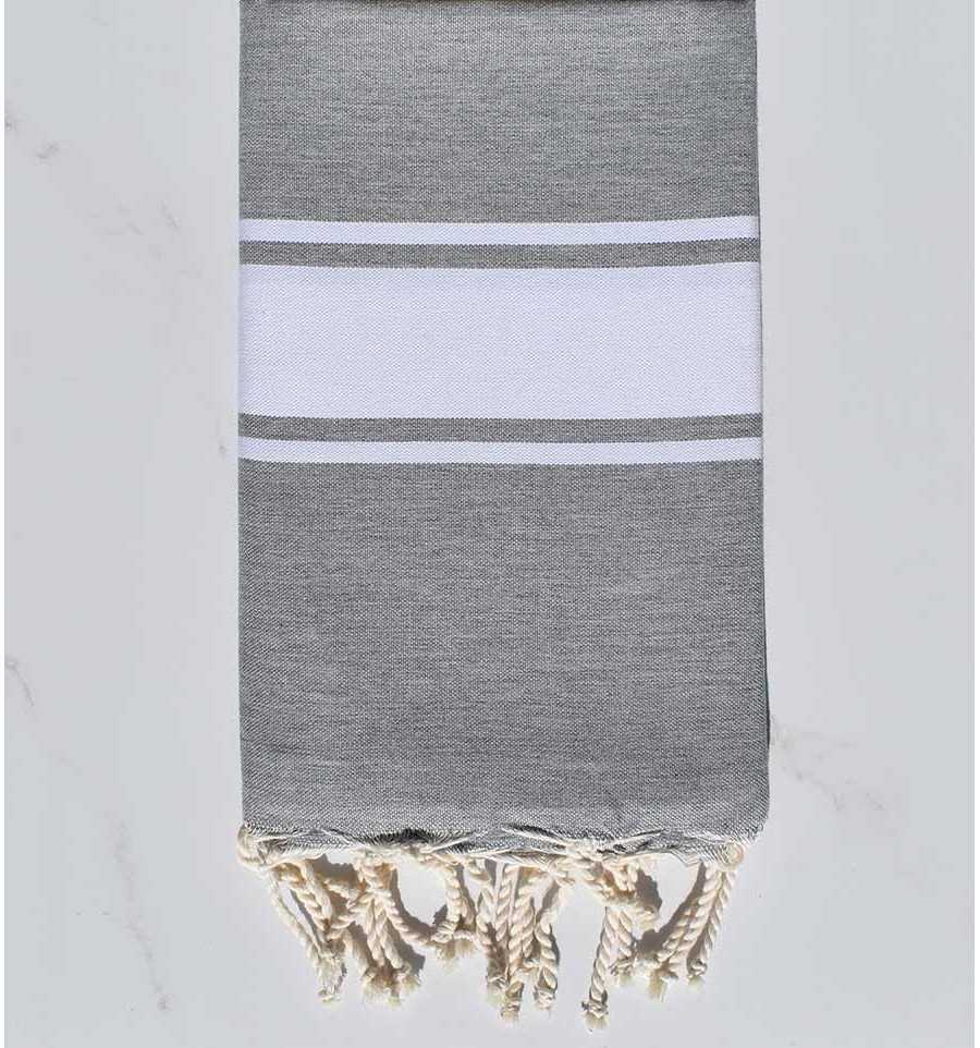 Flat compass gray beach towel 