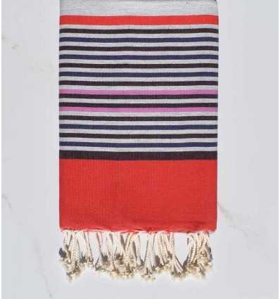  gray, colombin, indigo, pink and red beach towel