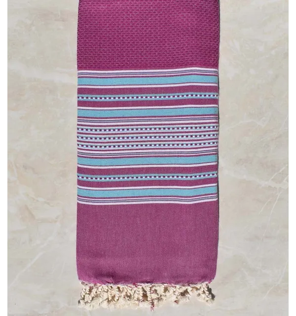 Throw arabesque purple and Light blue 
