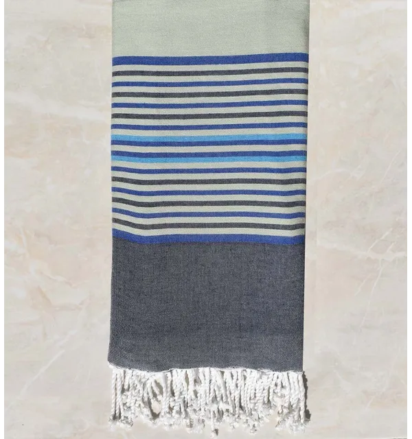 Light green, blue, azure and slate throw 2m*3m 
