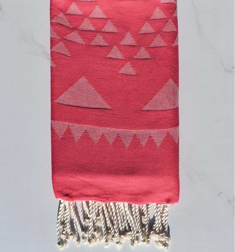 Beach towel bohemian bright pink