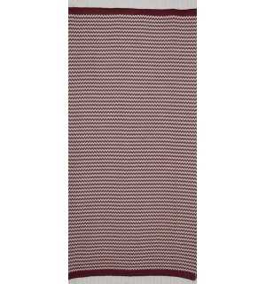 zigzag Red Bordeaux beach towel Fouta Tunisia - 3 2