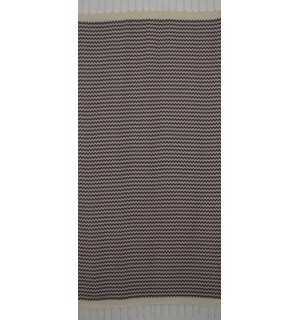 Beach towel zigzag cream, gray and purple  2