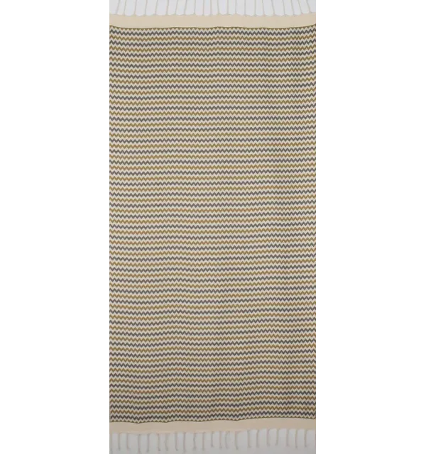 Beach towel zigzag cream, yellow biker and gray 