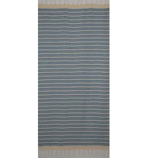 Beach towel zigzag ecru, Azure blue Mayan blue  2