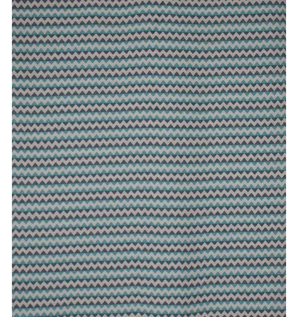 Beach towel zigzag cream, cobalt blue and turquoise 